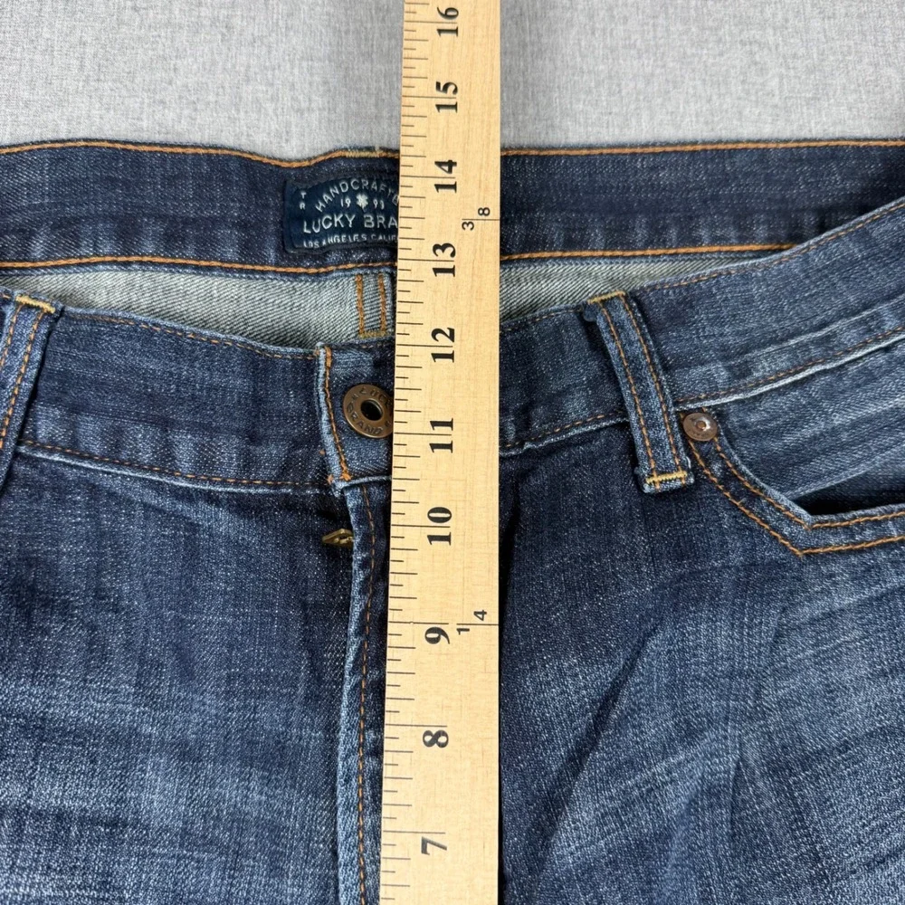 Lucky Brand Mens 221 Original Straight Leg Dark Wash Jeans 38x32 Denim